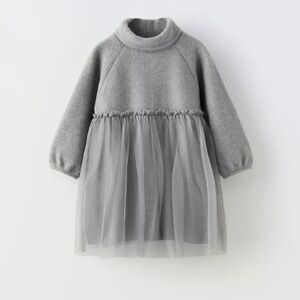 SOFT TOUCH TULLE DRESS - Grey